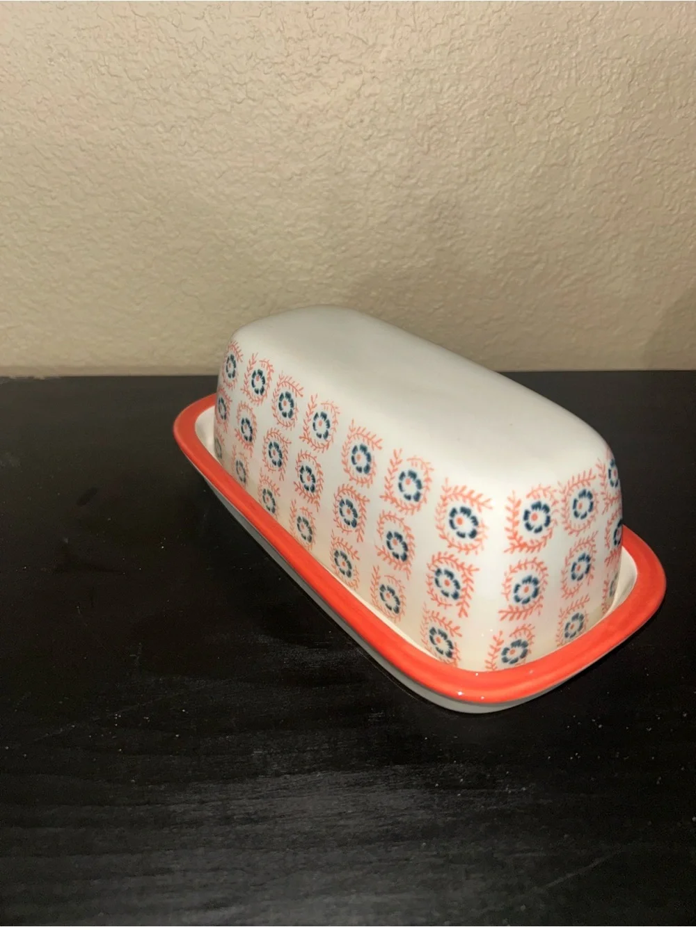 Target Threshold Ceramic Boho/Cottagecore Floral Butter Dish - Picture 2 of 5